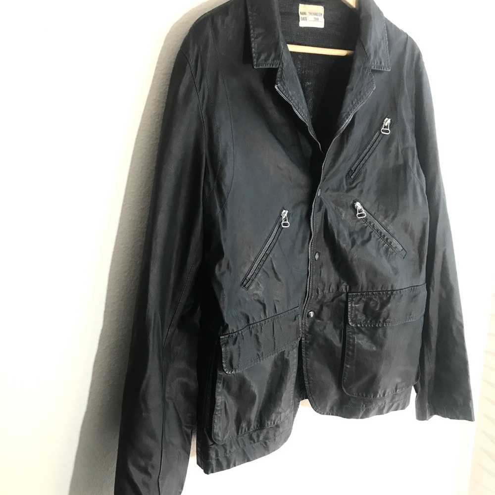Tim Hamilton Washed 2008 Leather Motorcycle Jacket - Picture 5 of 7